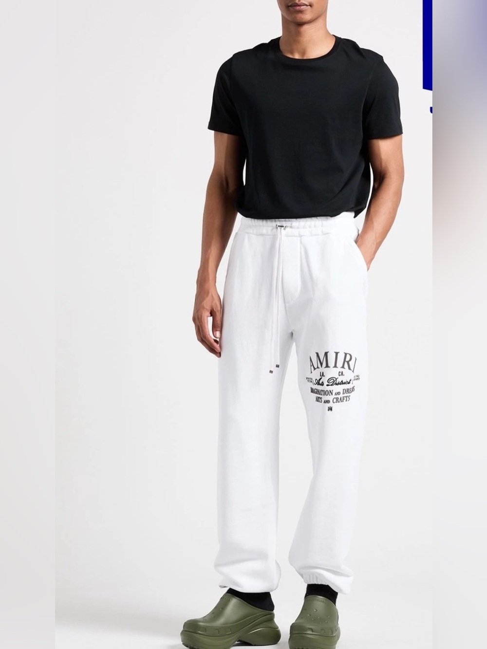 AMIRI White Logo Sweatpants with Black Graphic $1250